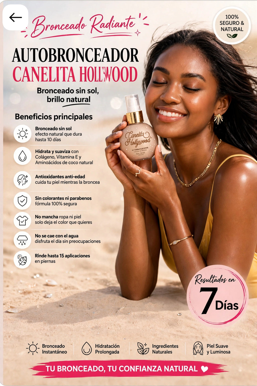 Autobronceador Canelita Hollywood | 90ml