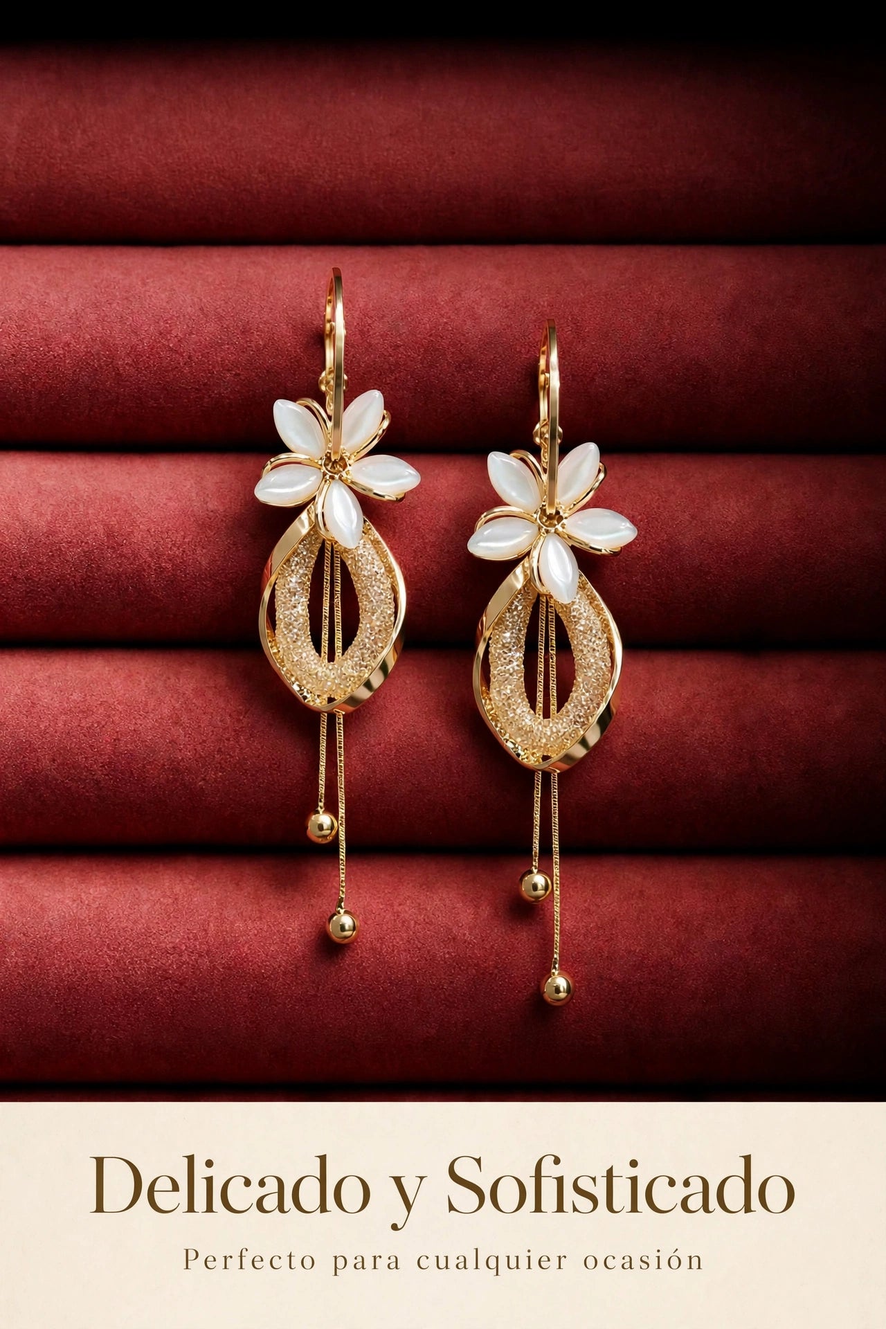 Aretes Elegantes de Flor — Bisutería Femenina Delicada y Sofisticada